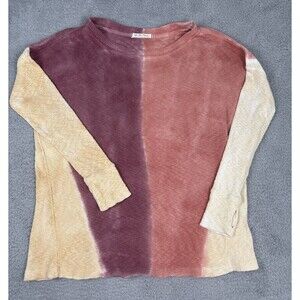 We The Free Top Womens Large Logan ColorblockTie-Dye Long Sleeve Beach Boho